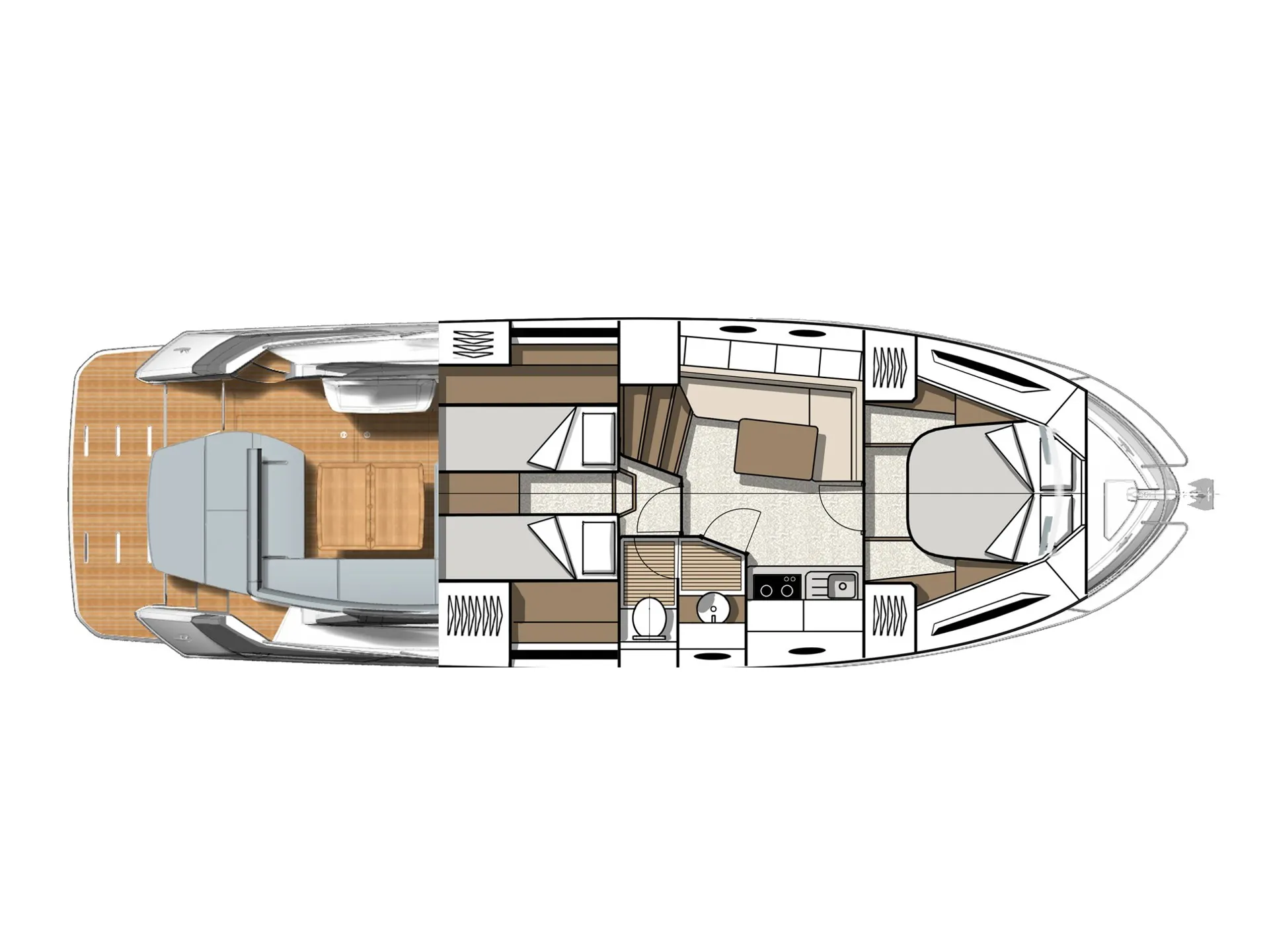 Lower deck layout plan